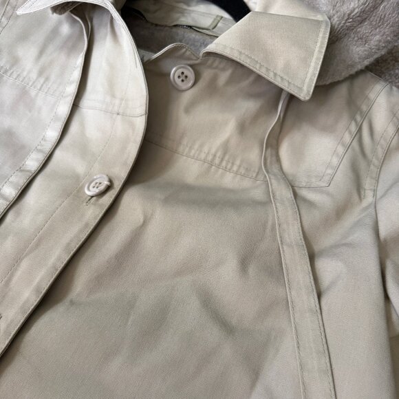 London Fog | Vintage Single breasted Trench Coat; Removable hood & liner; Khaki - Picture 6 of 6